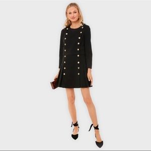 Tuckernuck Whitney Black Gold Button Dress (L)